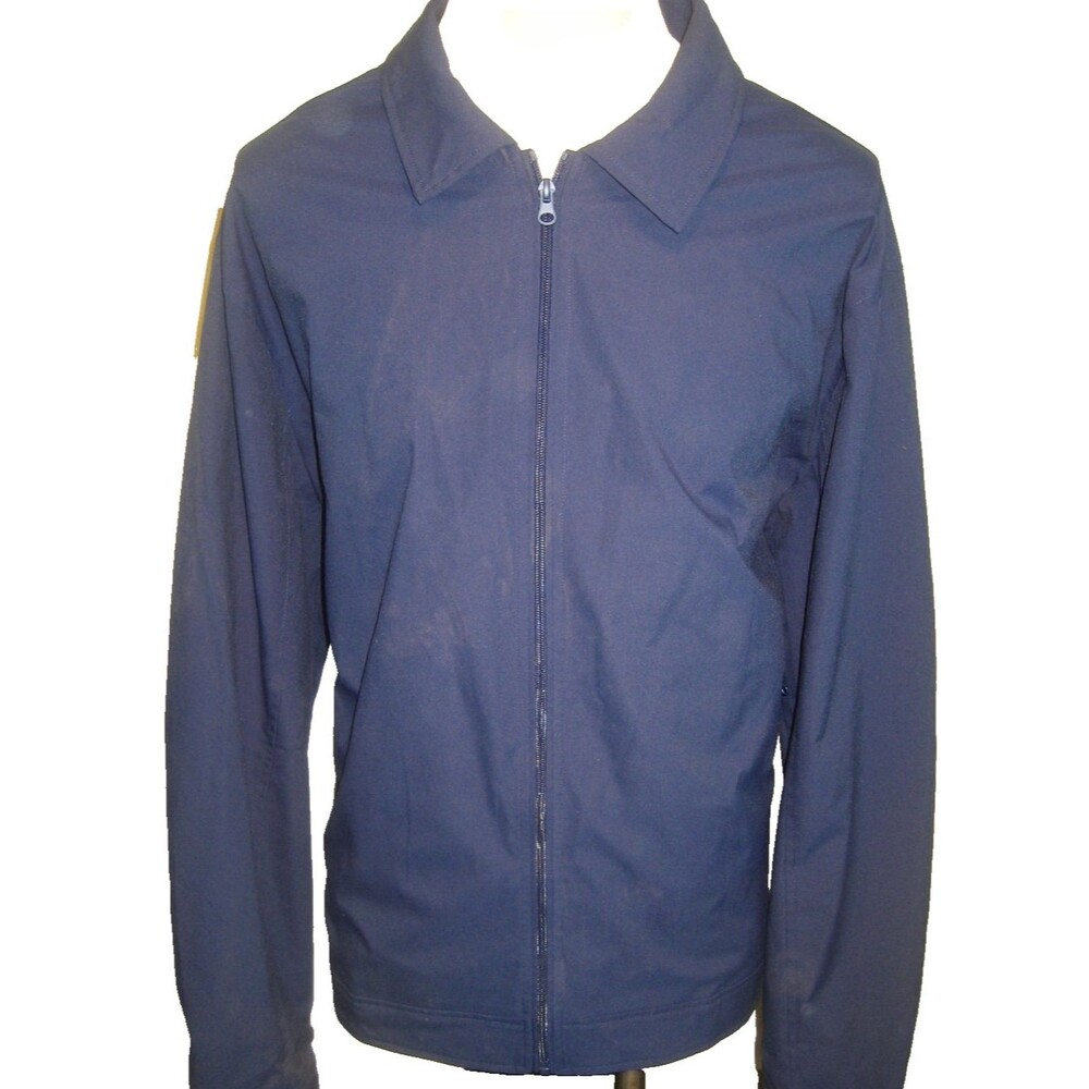 Mens NWOT  TF Mens Fashion Navy Blue Full Zip Poly Windbreaker Jacket sz  3XL